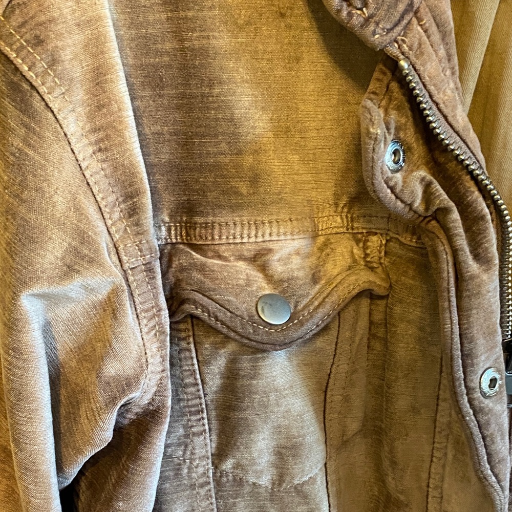 Free People pink velvet trucker Jacket oversized like new - Picture 6 of 12